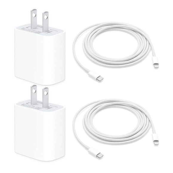 2-Pack 20W MFI Certified Fast Charger w/ 6FT And 10FT Cable for iphone 14 13 Pro - Picture 1 of 7